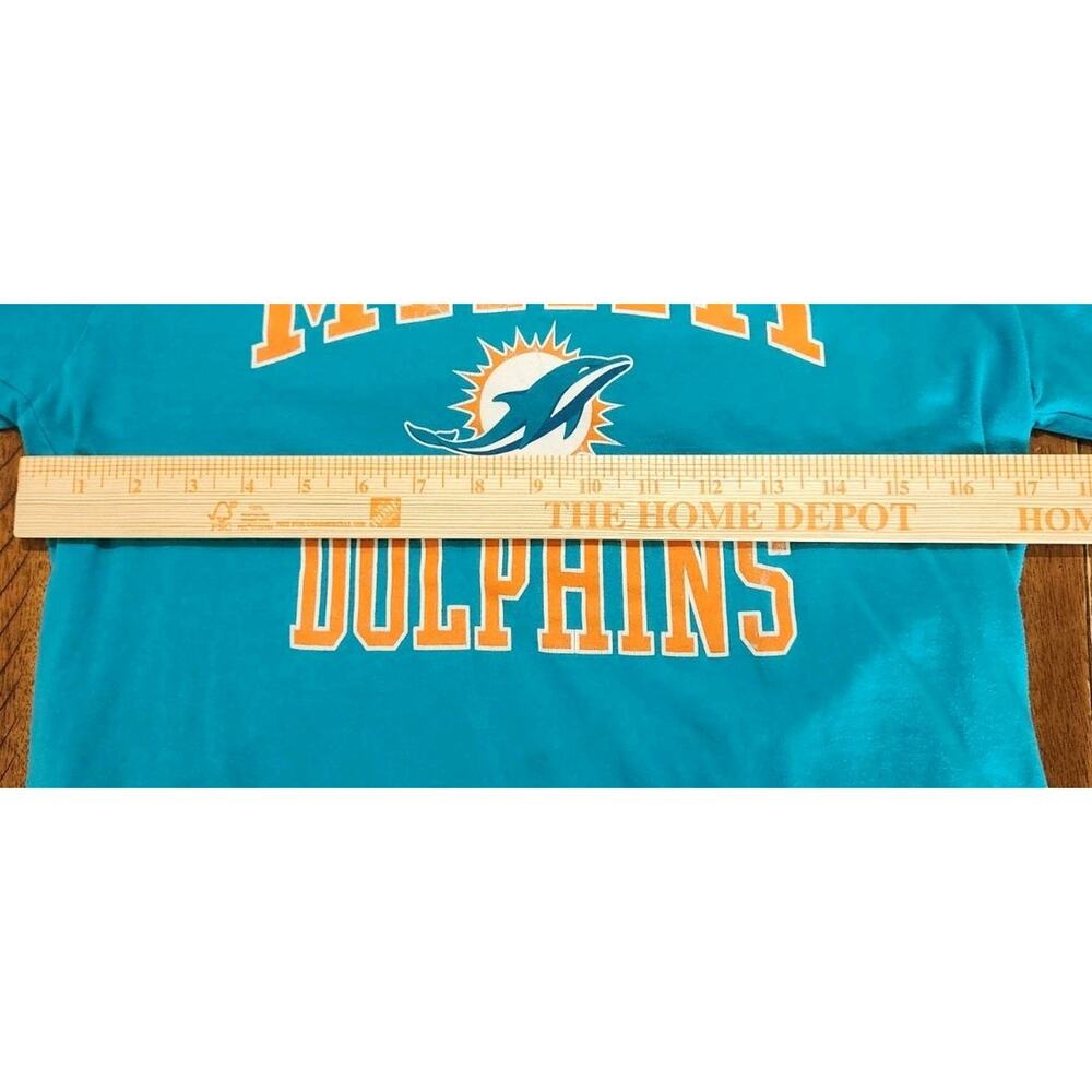 Miami Dolphins Youth Large T-Shirt Aqua Teal Victory Arch Graphic Tee NFL Kids - Picture 6 of 7